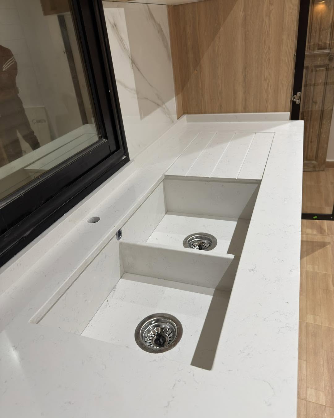 Plan Quartz Blanc – Double Évier