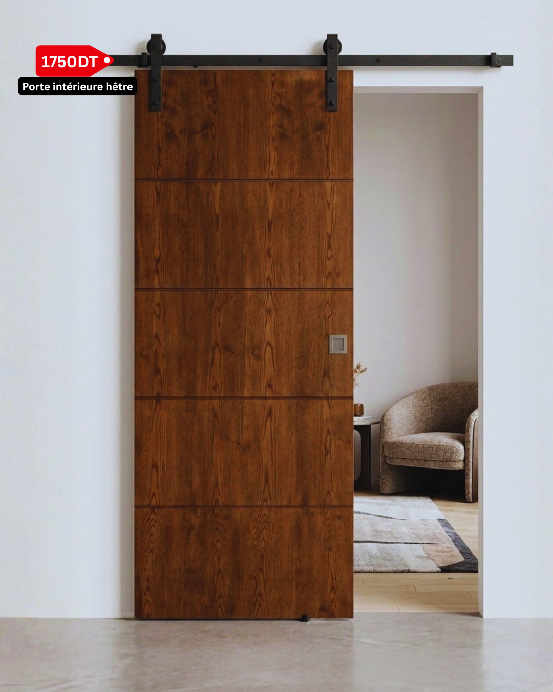Porte Coulissante Hêtre Premium