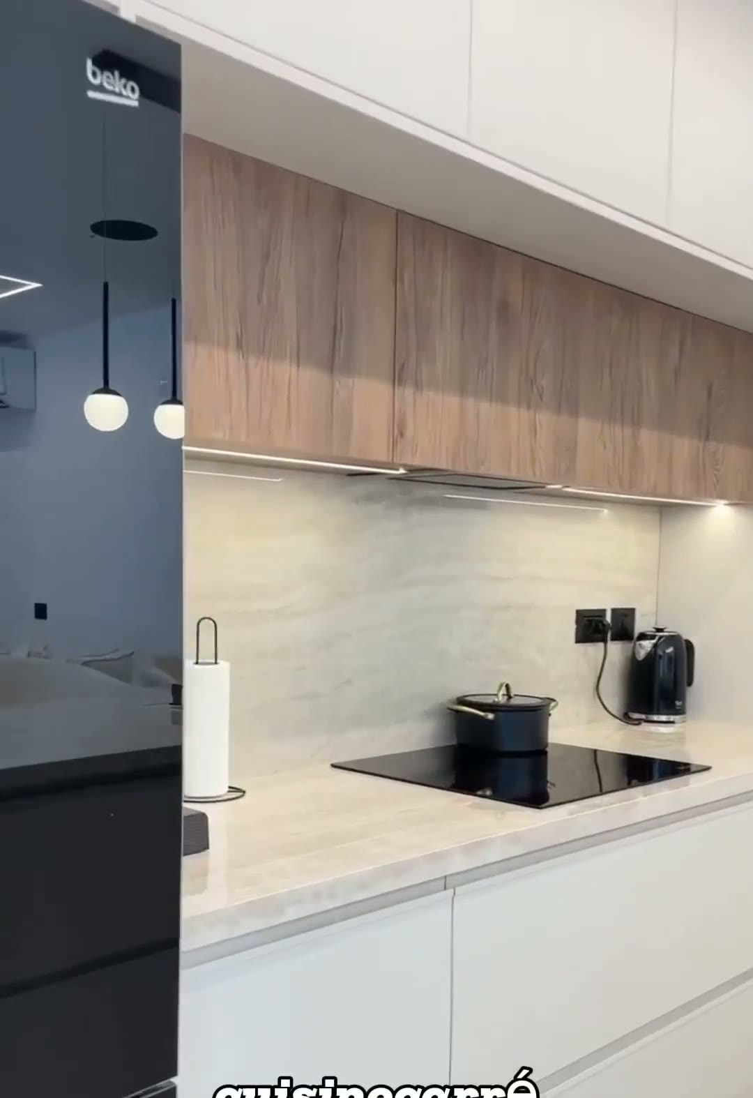 Cuisine Bois & Marbre – Suspensions Design