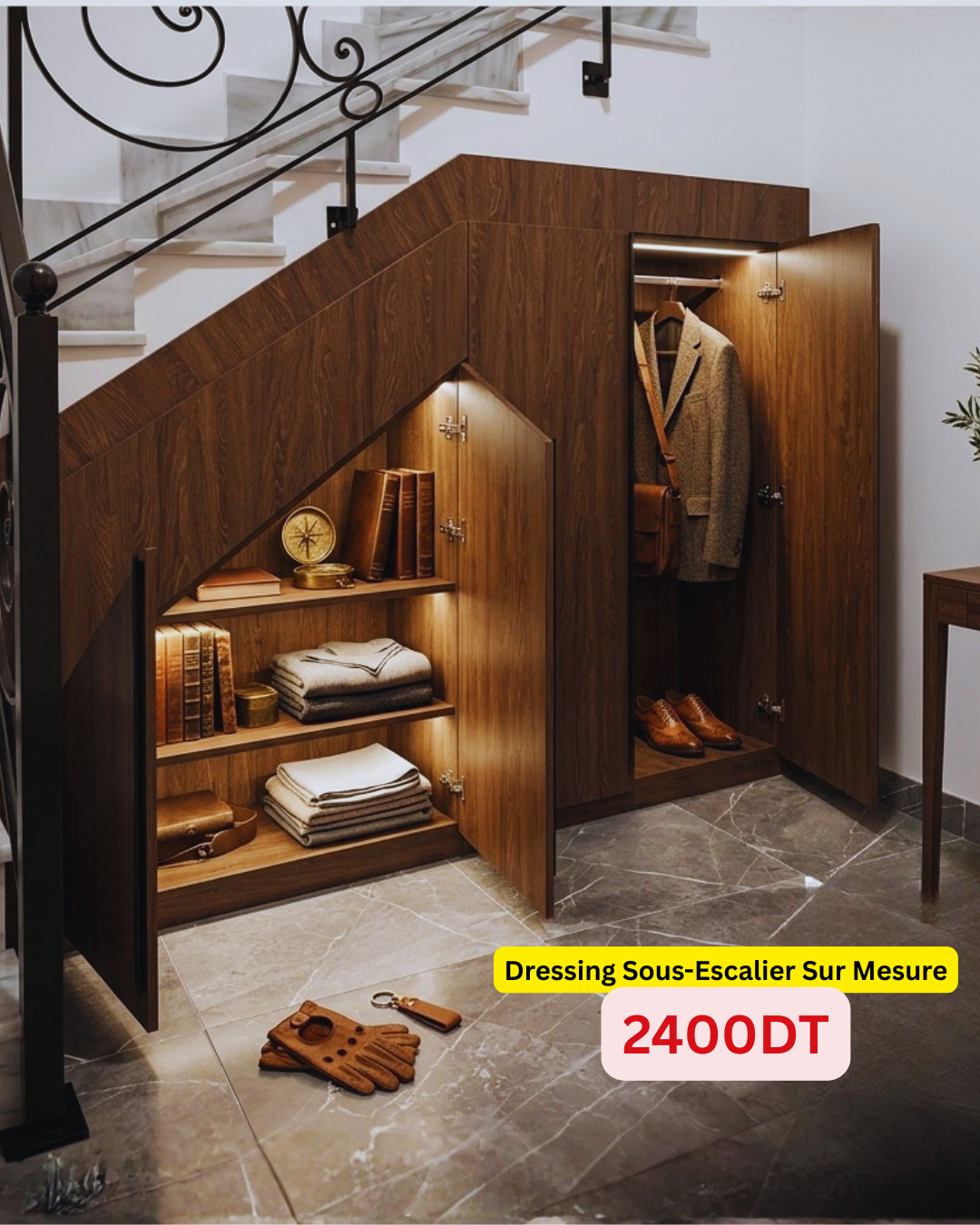 Dressing Sous-Escalier Sur Mesure
